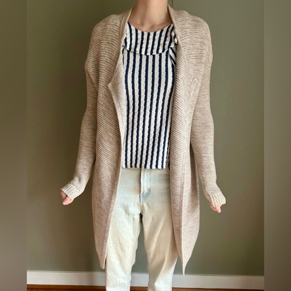 Knee-Length Heavy Cardigan